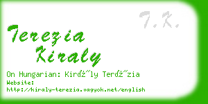 terezia kiraly business card